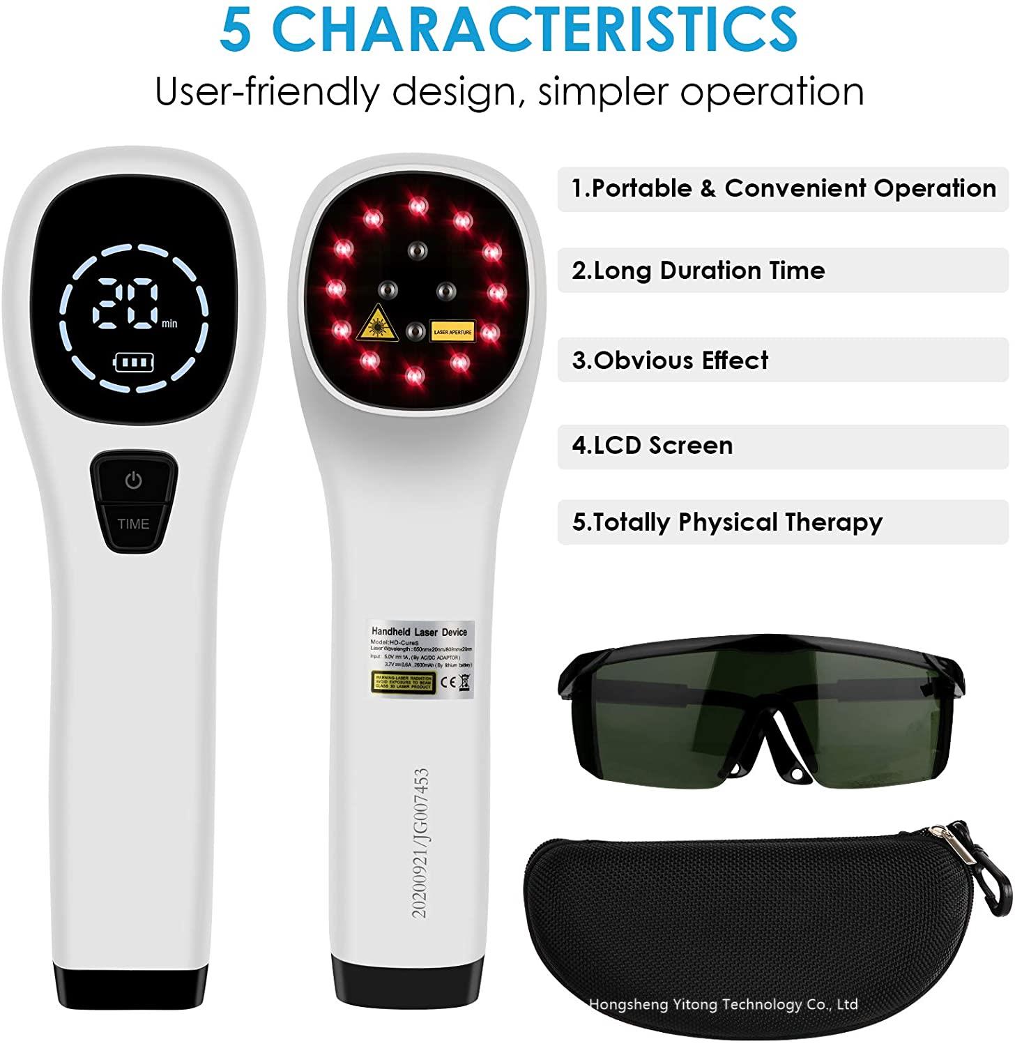 Handheld red light treatment equipment is suitable for knee, shoulder, back, joint, and muscle pain in humans and animals