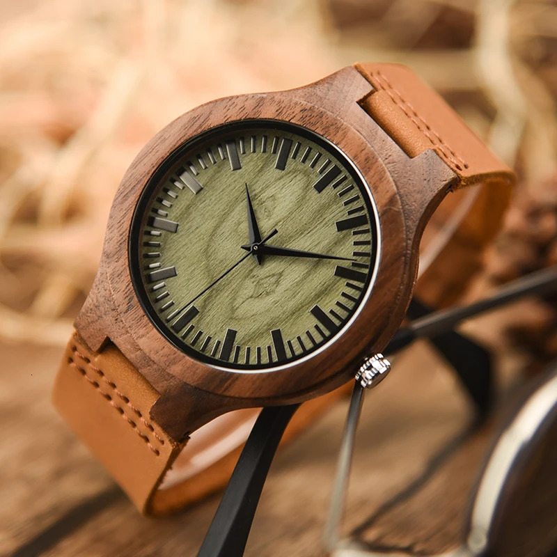 Watch Bands DODO DEER Wooden Male Watch Promotion Leather Band Private Custom Wood Wristwatches Men Quartz Accept Drop 231115