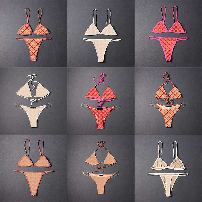 Designer Bikini Top Women Jacquard Swimsuit Seasons Breathable Bra Lingeries Sexy Letters Designer Swimwear Personality Chain Bikini Brief Underwear, #3
Designer Bikini Top Women Jacquard Swimsuit Seasons Breathable Bra Lingeries Sexy Letters Designer Swimwear Personality Chain Bikini Brief Underwear, #3