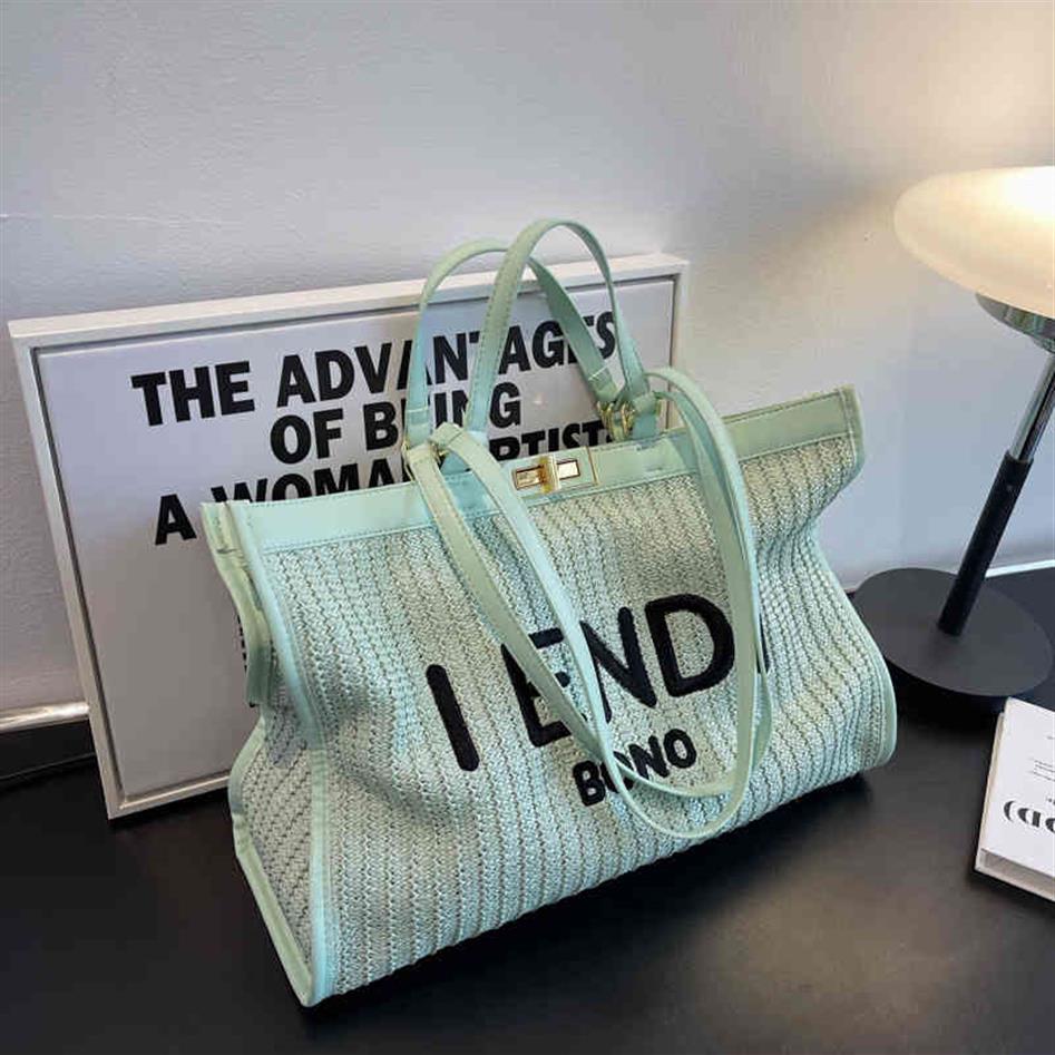 2022 Factory Whole New Large capacity straw bag women's spring and summer beach vacation Shoulder Fashion commuter Tote B237k, Khaki
2022 Factory Whole New Large capacity straw bag women's spring and summer beach vacation Shoulder Fashion commuter Tote B237k, Khaki