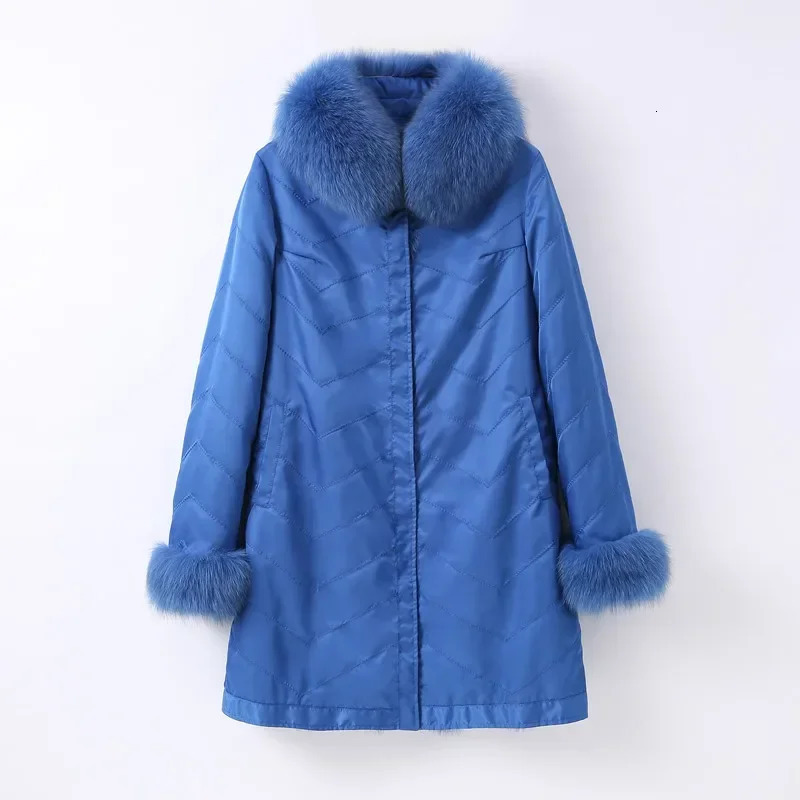 Women's Fur Faux Women Winter Long Coat Jacket Warm Double Side Parka CT262 231114