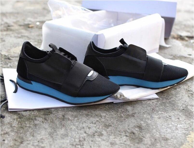 Designer Fashion Brand Sneaker Men Women Casual Shoes Genuine Leather Mesh pointed Race Runner Shoes Outdoors Trainers