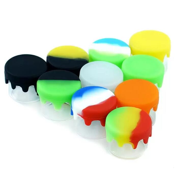6ml Container Food Grade Nonstick Storage with Silicone Lid Glass Box Jar