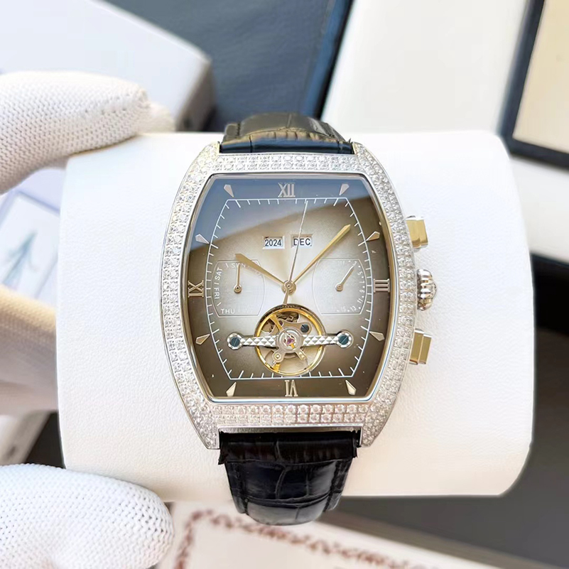 The latest multi-functional men's watch wine barrel case 316 stainless steel imported calfskin, Color 3
The latest multi-functional men's watch wine barrel case 316 stainless steel imported calfskin, Color 3