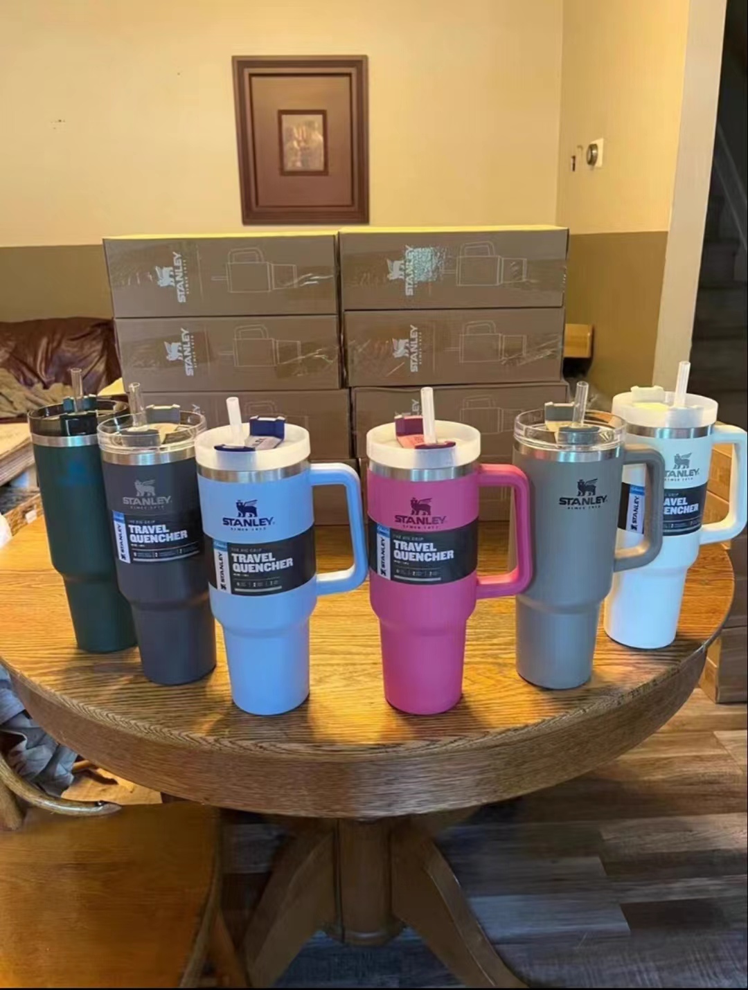 The all-new luxury Stanley (Drinkware) is ready to ship the Stanley 40 ounce tumbler with a large mesh handle and logo. The vacuum travel cup is available in multiple colors
The all-new luxury Stanley (Drinkware) is ready to ship the Stanley 40 ounce tumbler with a large mesh handle and logo. The vacuum travel cup is available in multiple colors