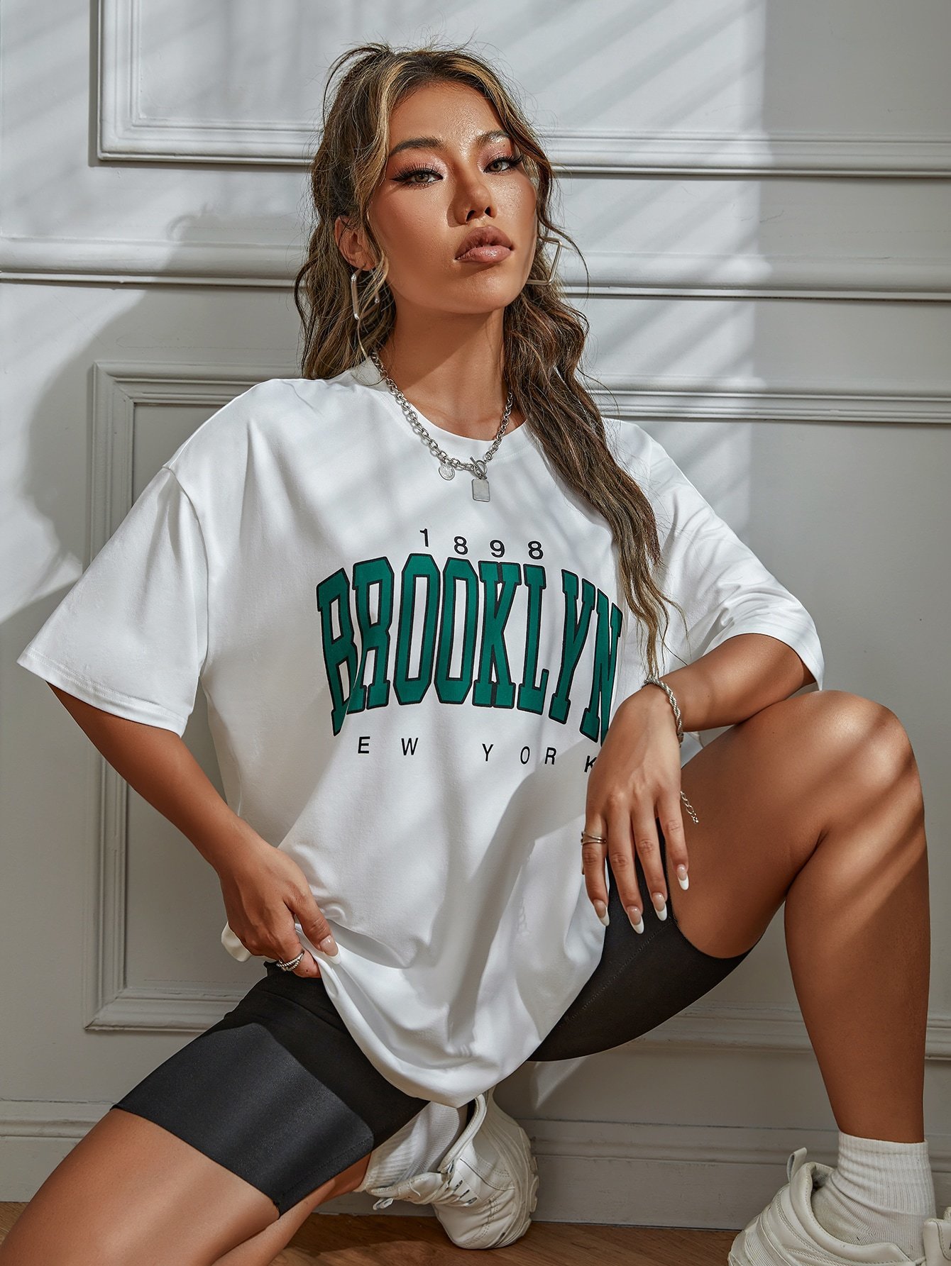 Womens TShirt 1898 Brooklyn York Letter Drop Shoulder Priting Cotton Women Loose Brand Short Sleeve Summer Breathable Soft Tshirt 230414, White
Womens TShirt 1898 Brooklyn York Letter Drop Shoulder Priting Cotton Women Loose Brand Short Sleeve Summer Breathable Soft Tshirt 230414, White