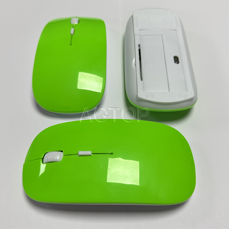 High quality Style Candy color ultra thin wireless mouse computer Mice and receiver 2.4G USB optical Colorful Support custom logo