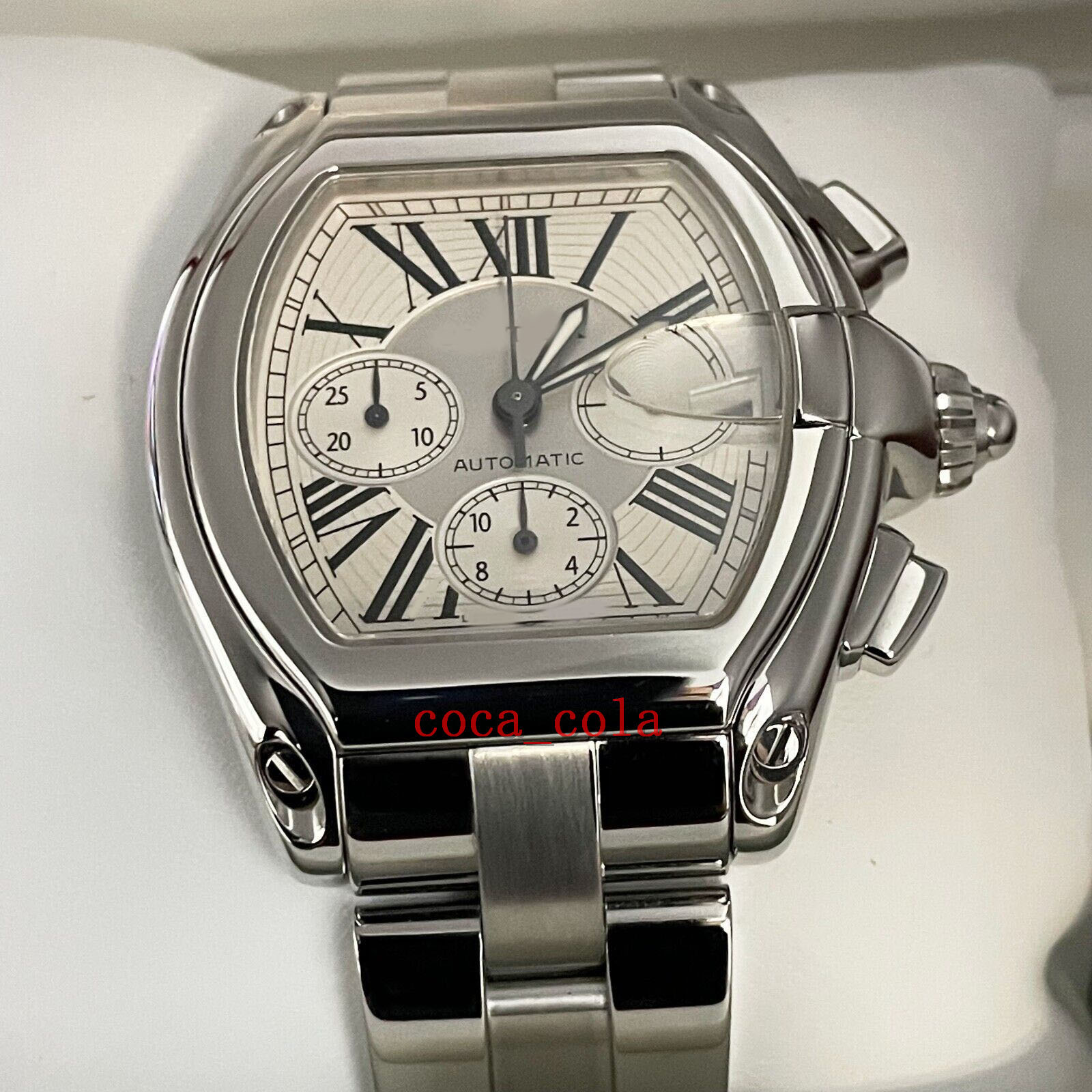 chronoscope wristwatch Fashion 47mm timepiece STAINLESS STEEL Chrono DIAL Quartz Chronograph Working Men's Watch