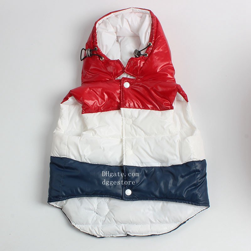 free shipping Designer Clothes Dog Apparel Winter Dogs ets Puppy Hoodie Sweatshirt Windproof Waterproof Pet Vests Coat for French bulldog in Cold Weat