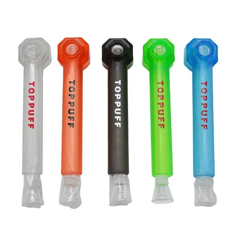 Acrylic Toppuff Top Puff Bongs for Tobacco 160mm Glass Water Pipes Pipe For Travel Glass Water Bongs Cigarette Tobacco Hookah
