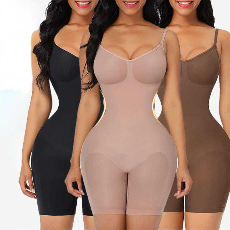 Waist Tummy Shaper Full Body Shaper Seamless Women Slimming Shapewear Bodysuit Waist Ladies Push Up Butt Lifter Corset Fajas Colombianas W0414