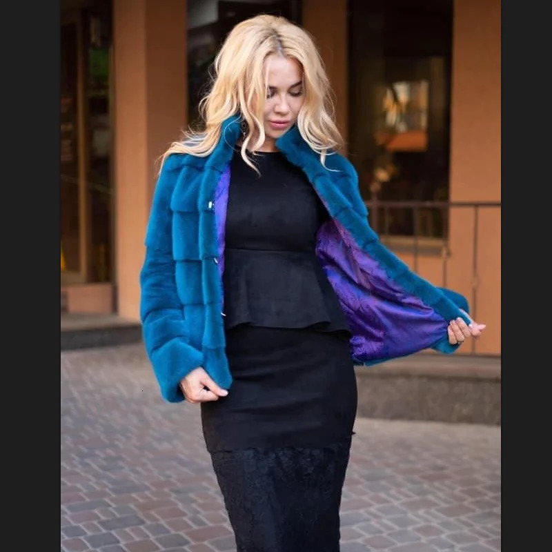 Women's Fur Faux Whole Mink Real Regular Medium Slim Women Coat Autumn Winter Jacket 231114