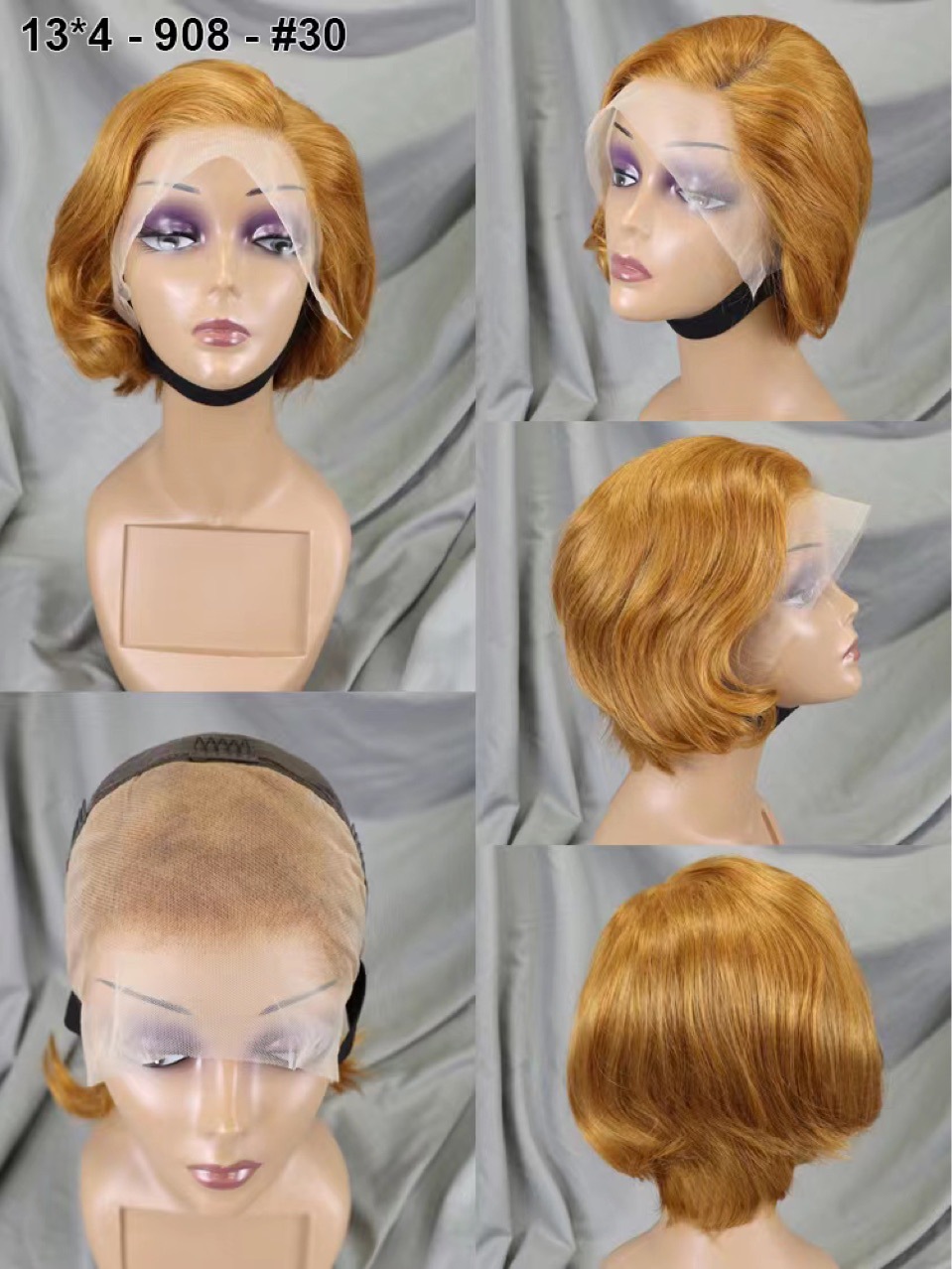 12 Colors Straight Pixie Cut Human Hair 13x4 Lace Frontal Wigs Glueless Short Bob Wig Pre Plucked With Natural Hairline