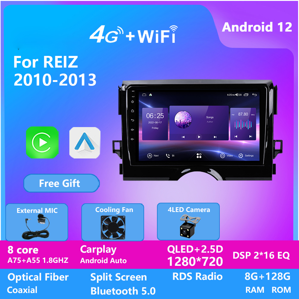 2din Android 8 Core Car Radio Video DVD Player for Toyota REIZ 2010-2013 Head Unit with Wifi Bluetooth
2din Android 8 Core Car Radio Video DVD Player for Toyota REIZ 2010-2013 Head Unit with Wifi Bluetooth