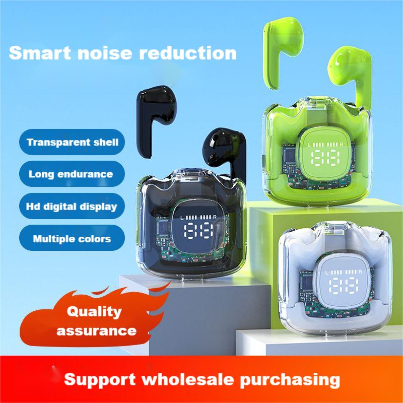 In-ear Earphone TWS Bluetooth headphone TM60 Model Wireless Earphone Mirror screen LED display Two Earbuds with built-in Microphone high Quality Headp