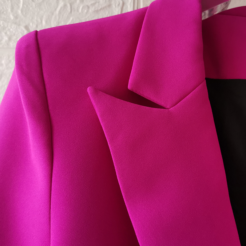 Women's Two Piece Pants Blazer Pantsuits Two Piece Set Office Ladies Women Yellow Purple Business Single Buttons Flared Pants Blazer Pants Formal
