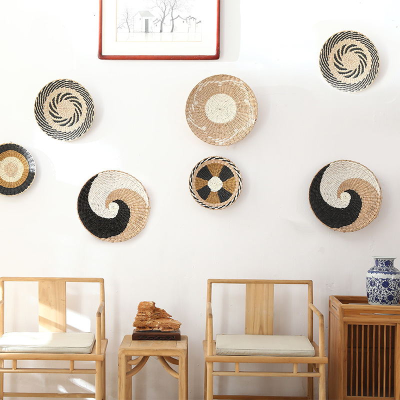Decorative Plates Nordic Simple Round Minimalist Creative Combination Wall Decoration Rattan Grass Weaving For Home Decor Background 230414
Decorative Plates Nordic Simple Round Minimalist Creative Combination Wall Decoration Rattan Grass Weaving For Home Decor Background 230414
