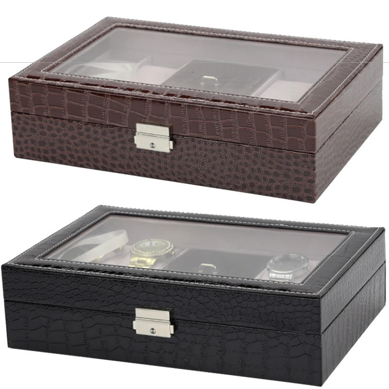 Watch Boxes Cases Handmade Watch Box Clock Box Jewelry Box Time Box jewlery organizer jewlery holder for Jewlery and Watch Holding Xmas Gift 231115