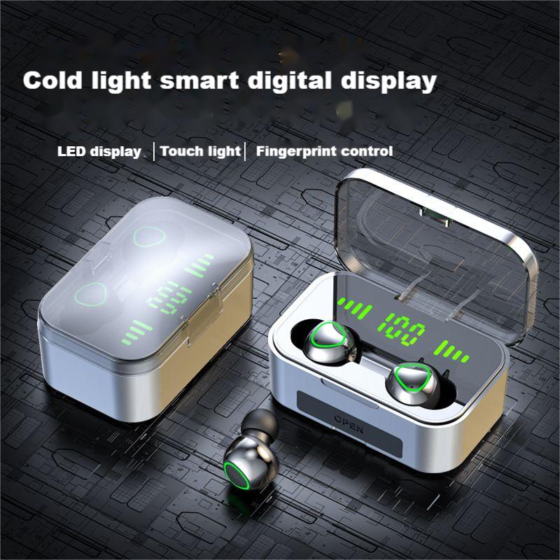 TWS Bluetooth headphone Wireless Earphone In-ear Earphone Sport Earphone YD02 Model Two Earbuds with built-in Microphone LED display high Quality Head