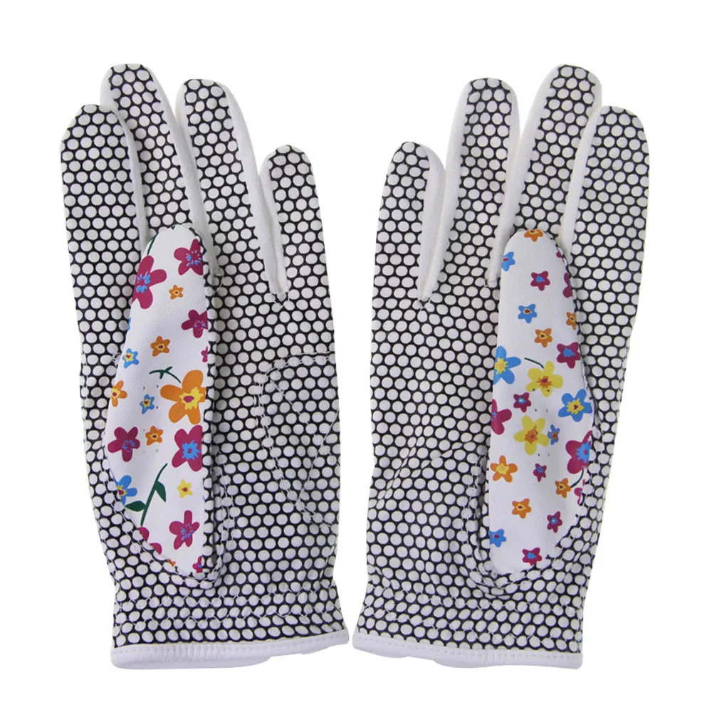 Sports Gloves Golf Glove Women Ladies Pair Cool Leather Both Hand Summer Floral Colorful Breathable for Non Slip Gloves 1 Pair 231115