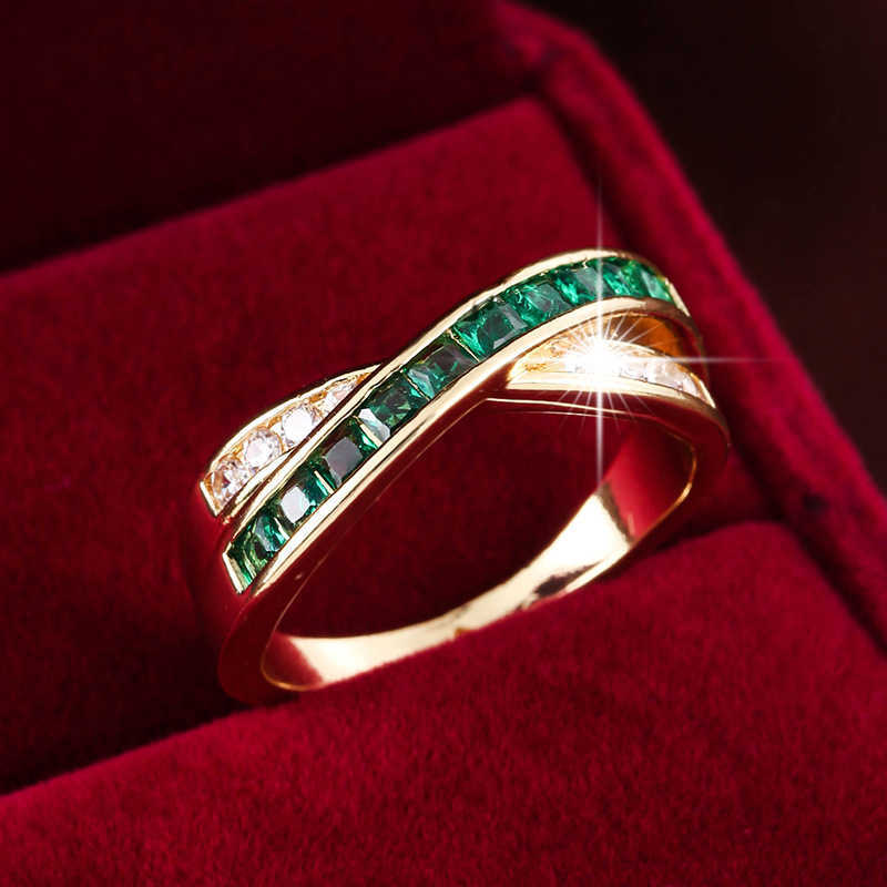 Band Rings Women's Ring Green Emerald 925 Sterling Silver Ring For Women Birthday Jewelry Free Gift G230213