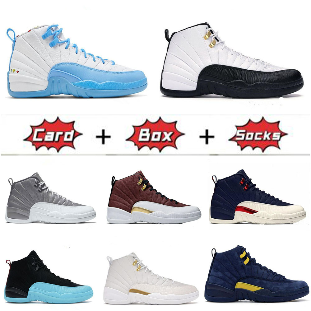 With Box 12s Men Basketball Shoes Jumpman 12 mens trainers Black Taxi Flu Game Hyper Royal Royalty Taxi Nylon Michigan Gym Red sports sneakers, As shown here
With Box 12s Men Basketball Shoes Jumpman 12 mens trainers Black Taxi Flu Game Hyper Royal Royalty Taxi Nylon Michigan Gym Red sports sneakers, As shown here