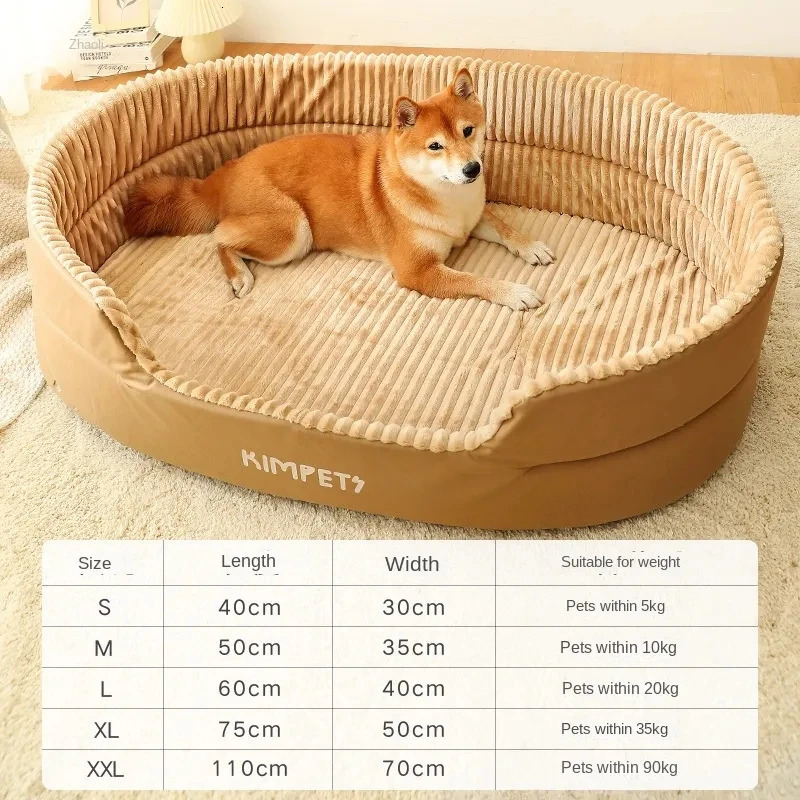 kennels pens Dog Bed Washable Kennel four seasons Pet Sofa Plus Veet Thick Deep Sleep Cushion Puppy Mat for Small To Large Dogs 231114