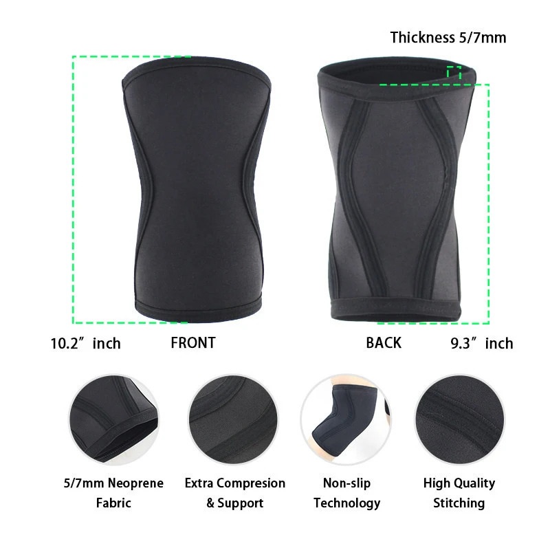 Elbow Knee Pads 1 Pair Squat 7mm Knee Sleeves Pad Support Men Women Gym Sports Compression Neoprene Knee Protector For CrossFit Weightlifting 231114