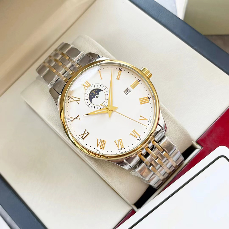 Boutique men's watch is equipped with moon phase design 40mm big three stitches., Color 3
Boutique men's watch is equipped with moon phase design 40mm big three stitches., Color 3