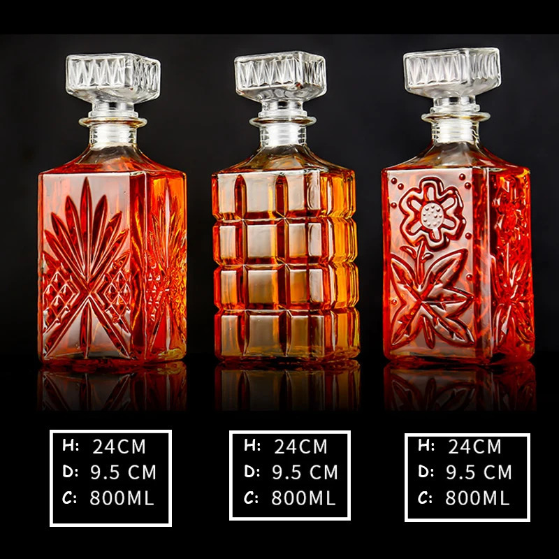 Bar Tools DEOUNY 05L 1L Crafted Glass Decanter Whisky Glasses Set Elegant Whiskey With Ornate Stopper Cocktail Barware Separator 231114 - view 3