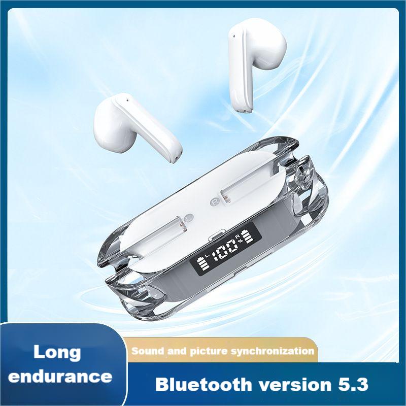 TWS Bluetooth headphone TM50 Model In-ear Earphone Wireless Earphone Mirror screen LED display Two Earbuds with built-in Microphone high Quality Headp