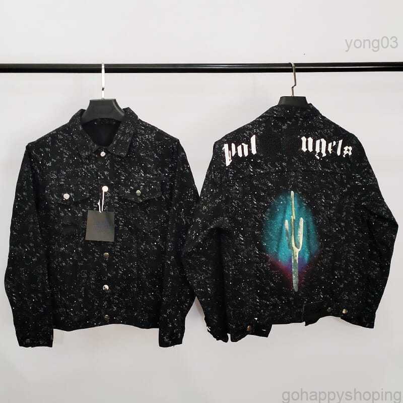High Version Palm Designer Denim Jacket Splashed Ink Wash Short Cardigan Coat Men Women Fashion Denims Coats3n8k, Black
High Version Palm Designer Denim Jacket Splashed Ink Wash Short Cardigan Coat Men Women Fashion Denims Coats3n8k, Black