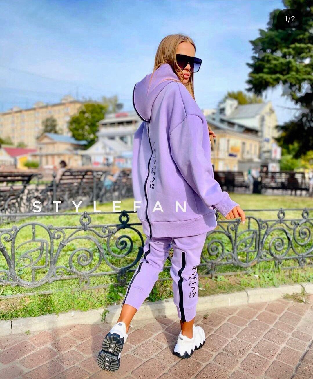 Women's Two Piece Pants Tracksuit Women Two Piece Set Loose Back Zipper Long Hoodies Pants Set Autumn Thin Sportswear Pullover Streetwear Joggers