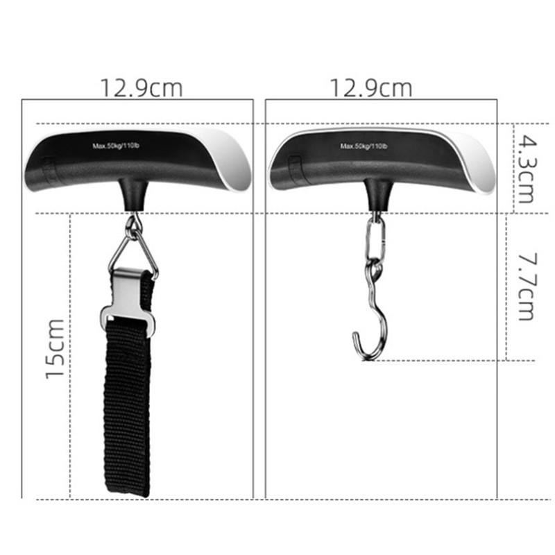 Top Quality Portable Mini Electronic Scales LCD Display Electronic Hanging Digital Luggage Weighting Scale 50kg*10g 50kg /110lb Weight Balance Scales 