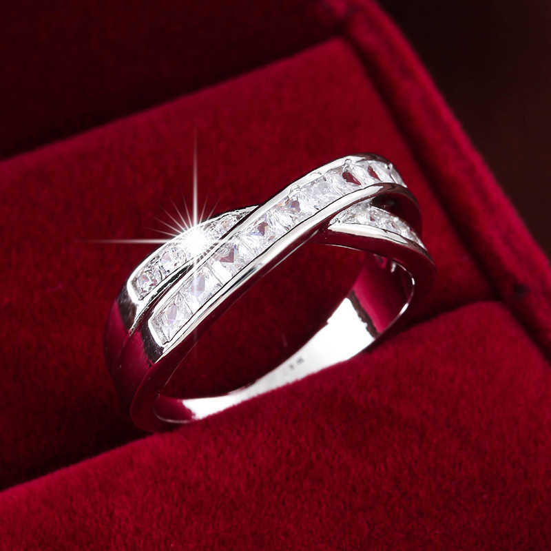 Band Rings Women's Ring Green Emerald 925 Sterling Silver Ring For Women Birthday Jewelry Free Gift G230213