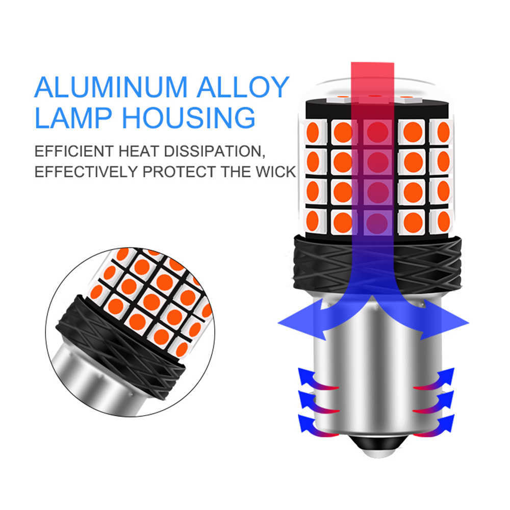 New 2pcs S25 1156 BA15S P21W R5W R10W BAU15S PY21W 1157 BAY15D P21/5W T20 7440 W21W WY21W 7443 W21/5W T25 3157 P27W Canbus 3030 Led