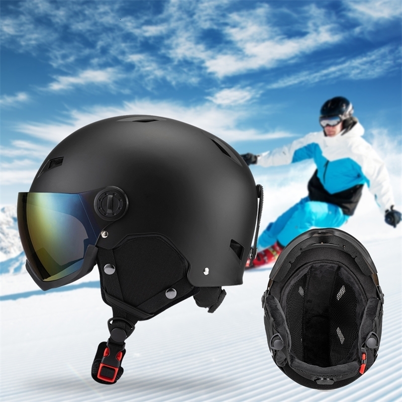 Ski Helmets Helmet Snowboard Women Men Sports Warm Windproof Glasses Integrally Molded for Sking Protective 231114