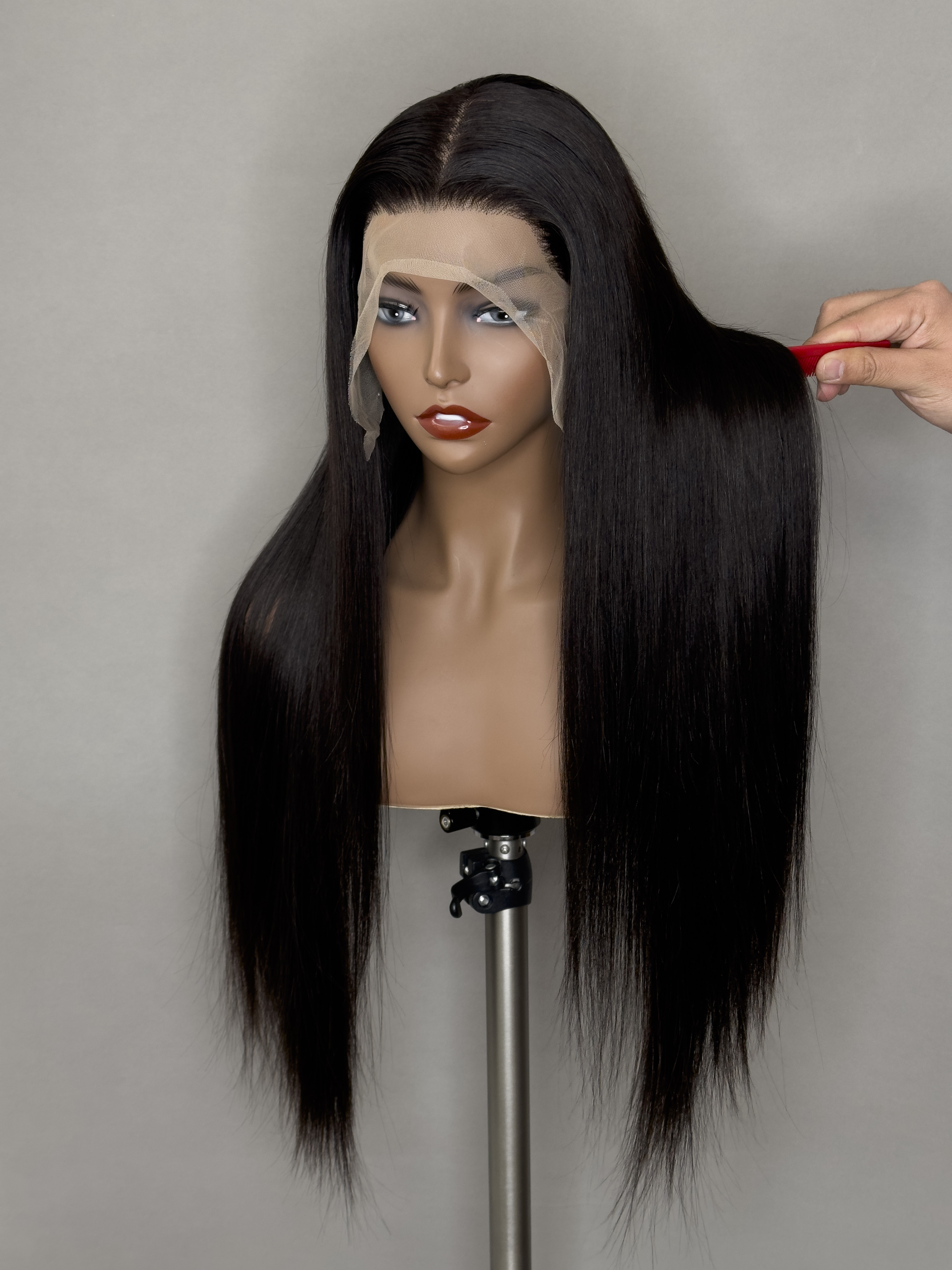 Silky Straight Lace Frontal Human Hair Wigs 4x4 13x4 Lace Wigs for Women Natural Color Pre Plucked Glueless Wigs