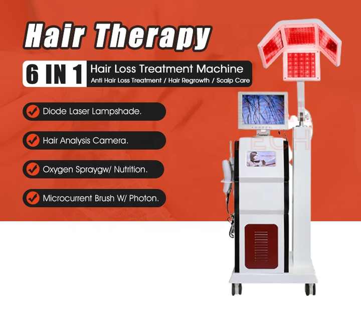 2024 New Arrival Laser Hair Growth Machine Hair Growth 650nm Diode Laser Anti Hair Loss Oxygen Scalp Treatment Beauty Equipment With Scalp Detection A