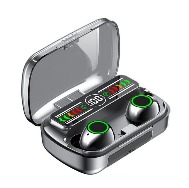 TWS Bluetooth headphone M100 Model Wireless Earphone Mirror screen In-ear Earphone LED display Two Earbuds with built-in Microphone high Quality Headp