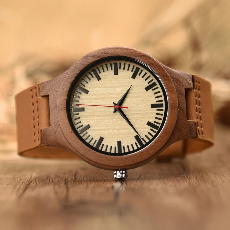 Watch Bands DODO DEER Wooden Male Watch Promotion Leather Band Private Custom Wood Wristwatches Men Quartz Accept Drop 231115