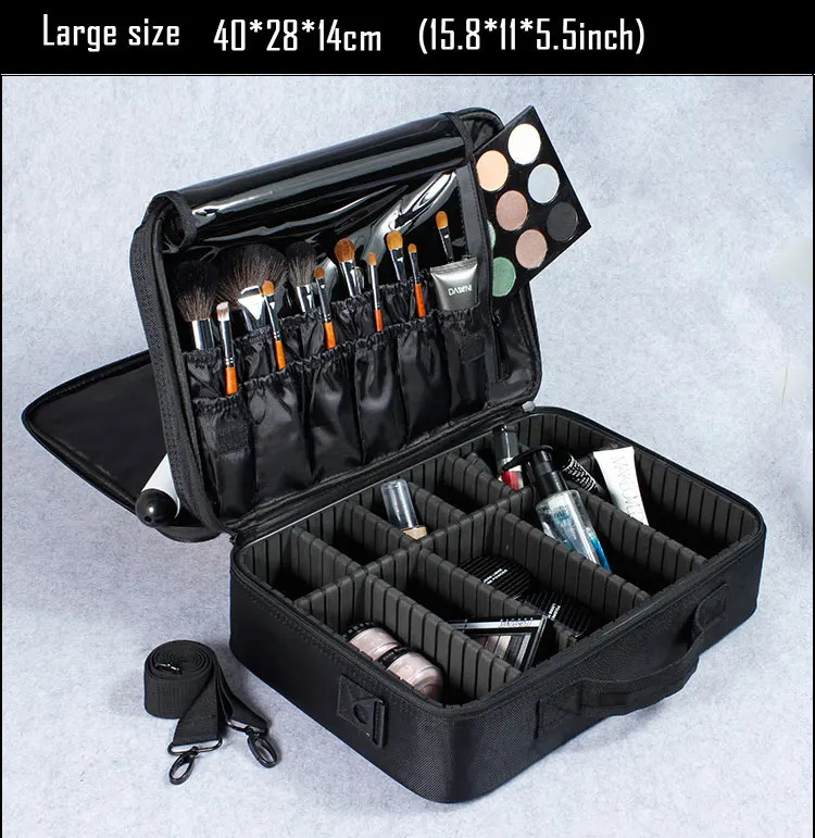 Cosmetic Bags Cases Makeup Cosmetic Case Waterproof Oxford Cloth Large Capacity Travel Storage Bag Tattoo Beautician Suitcases 231115