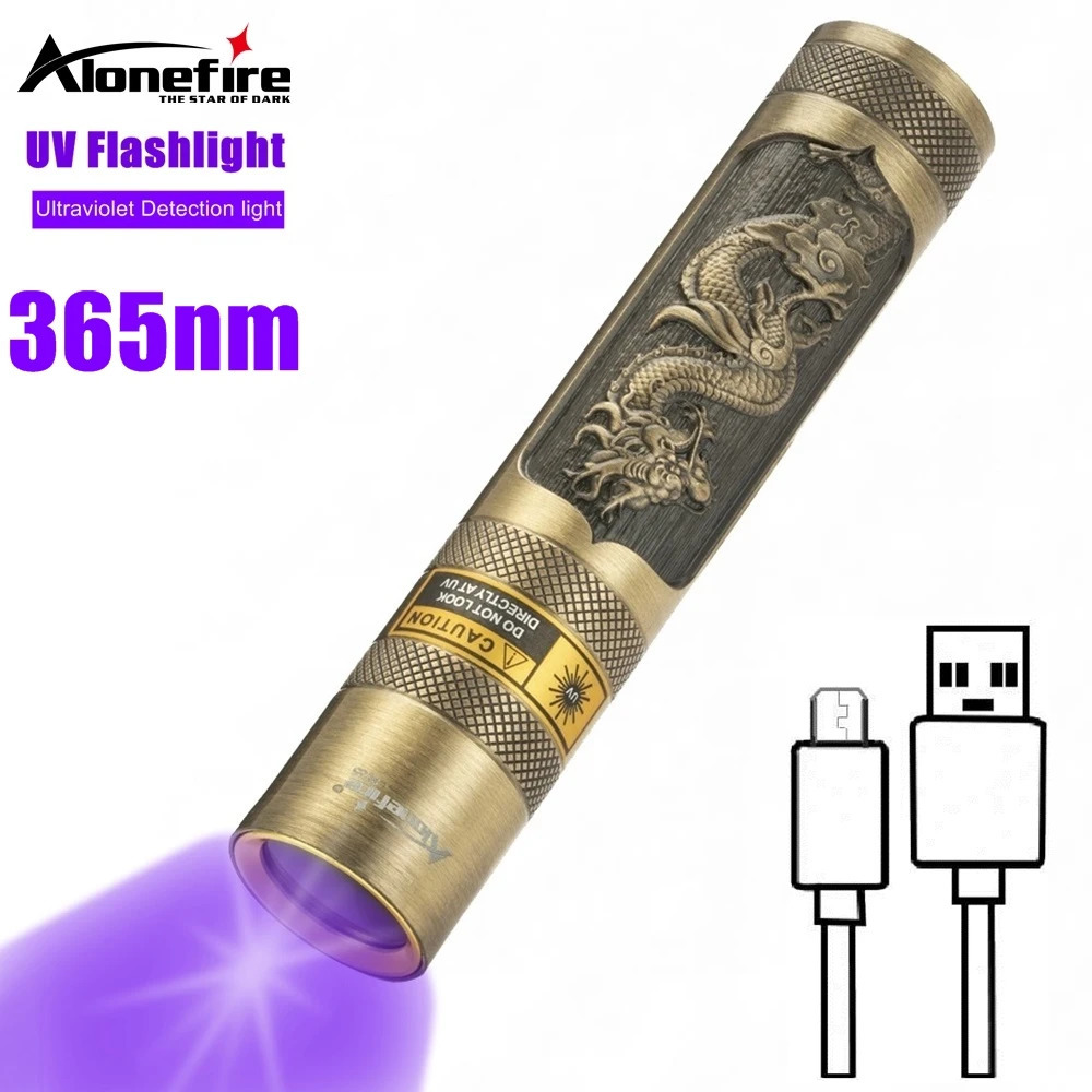 Outdoor Gadgets 365nm UV Blacklight Rechargeable Flashlight Ultraviolet Torch Dog Urine Pet Stain Bed Bug Scorpion escent Detection Lamp 231115