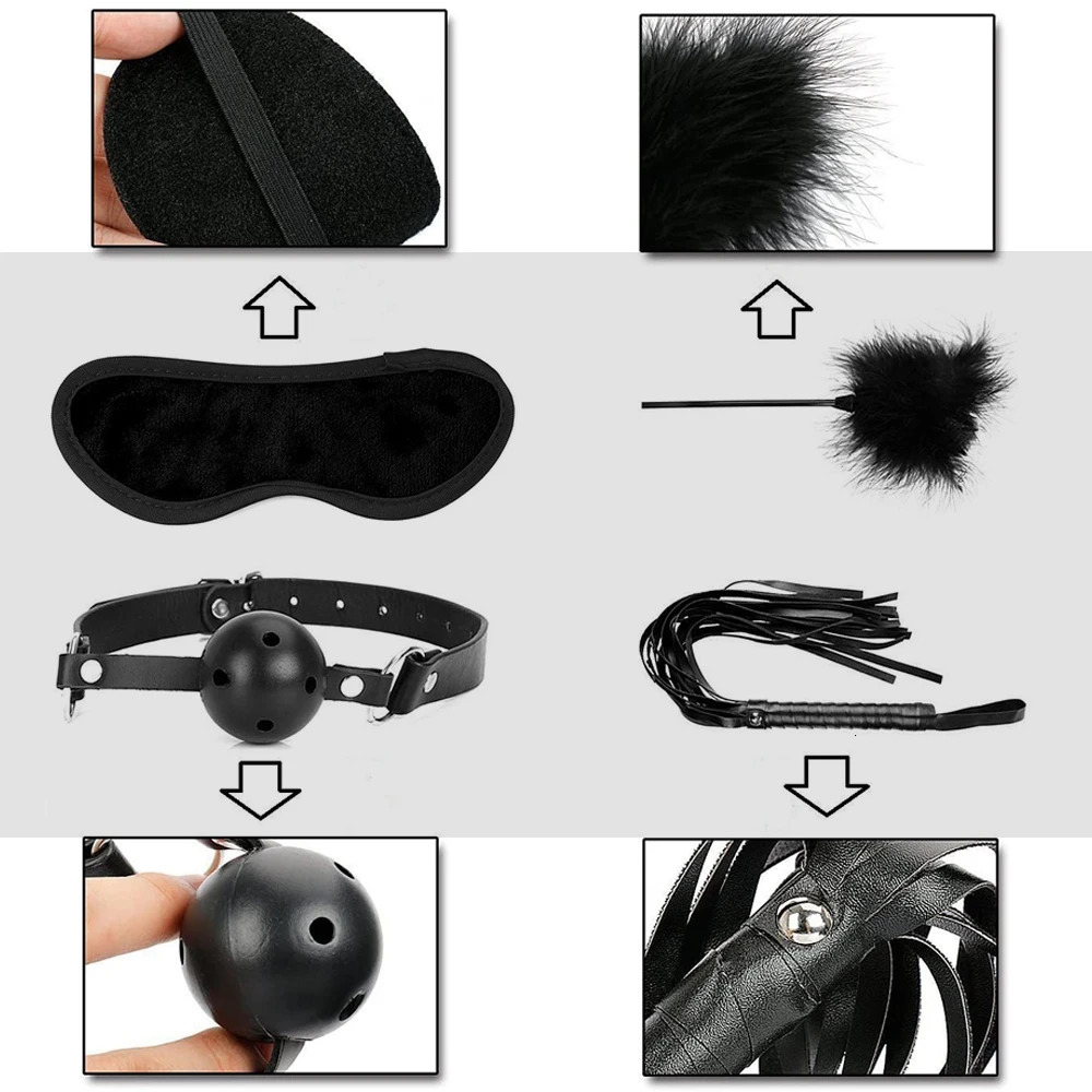 2026 New Bondage Bdsm Sexlove Set BDSM Kits Adults Sex Toys For Women Men Handcuffs Nipple Clamps Whip Spanking Metal Anal adult toys Plug Vibrator Bu