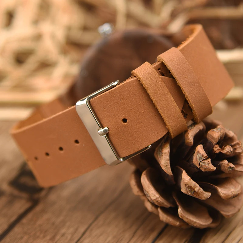 Watch Bands DODO DEER Wooden Male Watch Promotion Leather Band Private Custom Wood Wristwatches Men Quartz Accept Drop 231115