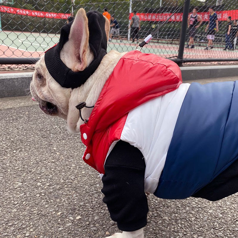 free shipping Designer Clothes Dog Apparel Winter Dogs ets Puppy Hoodie Sweatshirt Windproof Waterproof Pet Vests Coat for French bulldog in Cold Weat