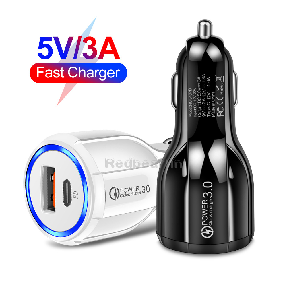 Super Fast Quick Charging Car Charger 66W 60W 38W 36W 30W Dual Ports PD USB C Car Chargers For Ipad air 2 3 4 IPhone 13 14 15 Pro Samsung Huawei GPS P