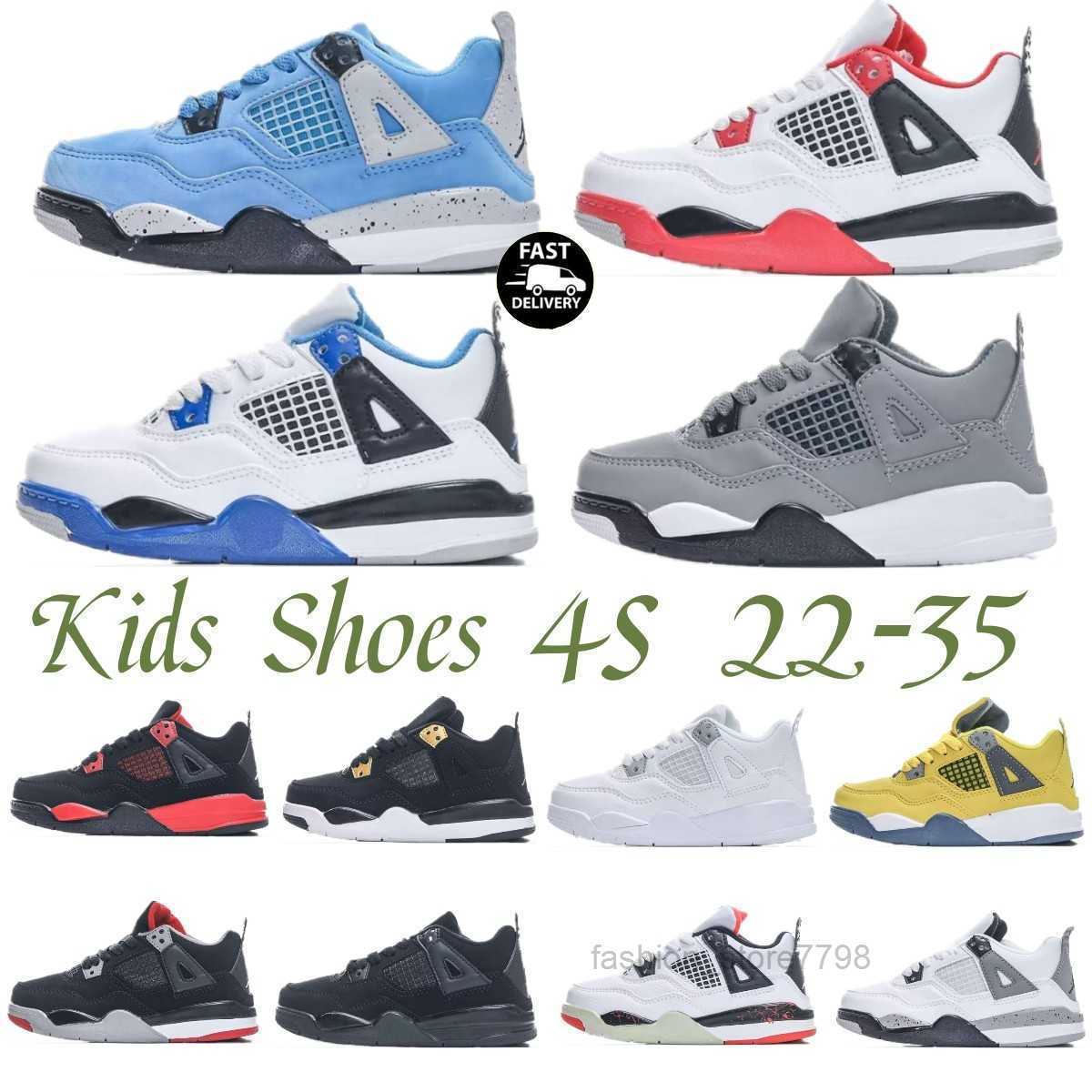 Kids Shoes 4 Basketball 4s Designer Sneakers Boys Military Black Cat Trainers Baby kid shoe Fire Red Thunder Girls Children youth toddler infants Blue Lightning Grey
Kids Shoes 4 Basketball 4s Designer Sneakers Boys Military Black Cat Trainers Baby kid shoe Fire Red Thunder Girls Children youth toddler infants Blue Lightning Grey