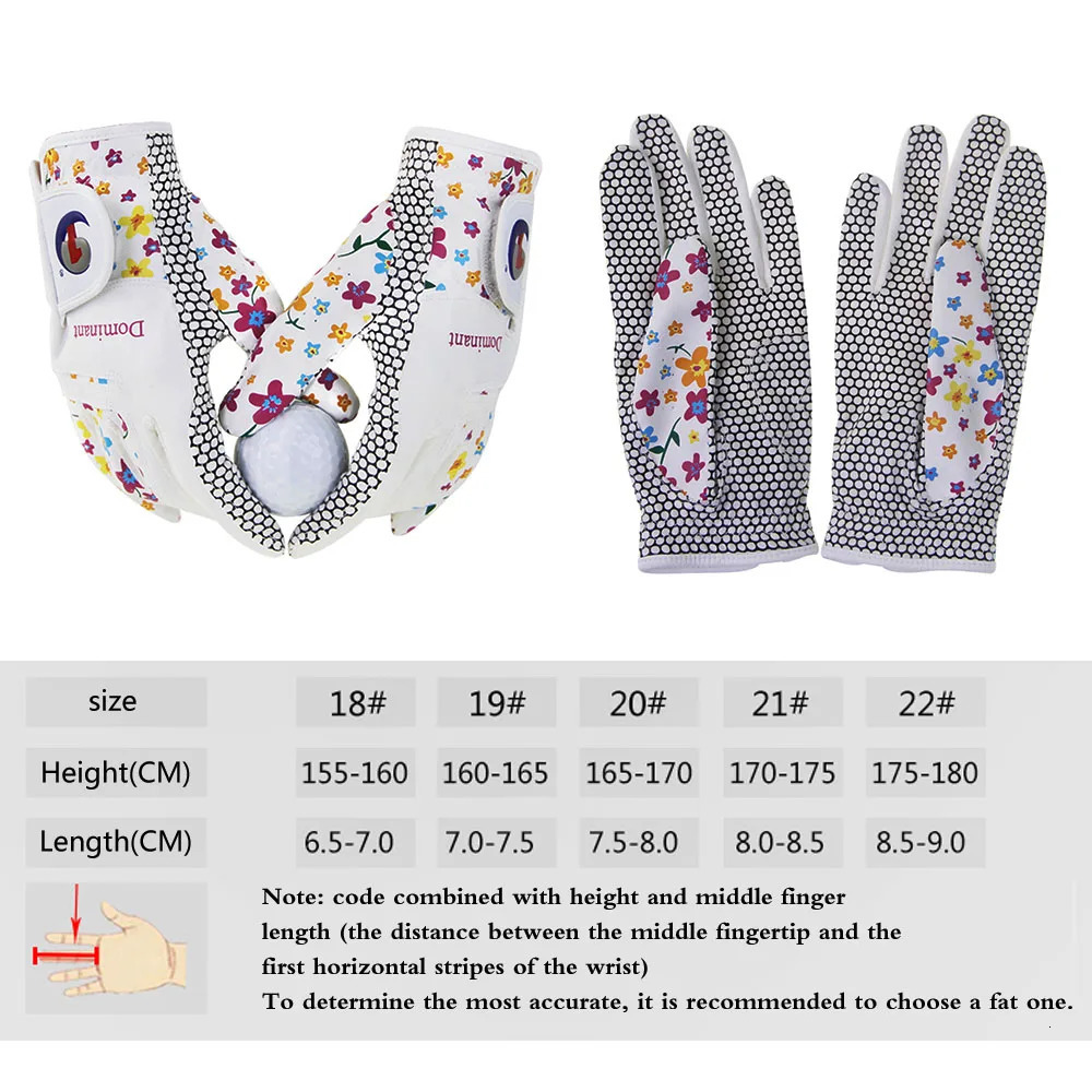 Sports Gloves Golf Glove Women Ladies Pair Cool Leather Both Hand Summer Floral Colorful Breathable for Non Slip Gloves 1 Pair 231115