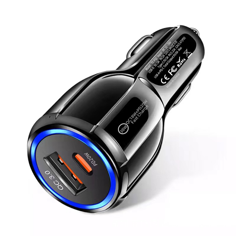 Portable Fast Quick Charging Vehicle USB C Car Charger Portable Power Adapters 38W 20W 36W Charger For IPhone 11 12 13 14 15 Plus Pro max Samsung Xiao